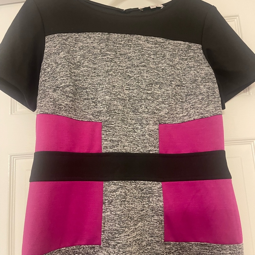 Sandra Darren Size 10 Color Block, Short Sleeved … - image 3